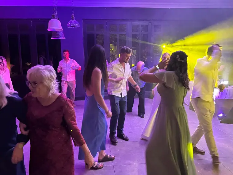 Professional sound and lighting at a Brahman Hills wedding